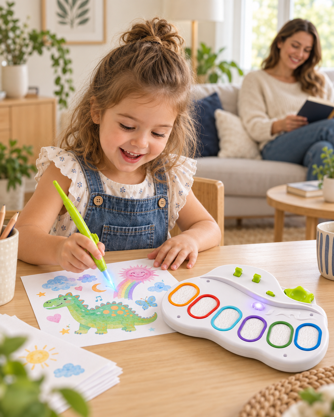 Kit de Peinture Magique Sans Taches – Pinceau Lumineux & Papier Spécial